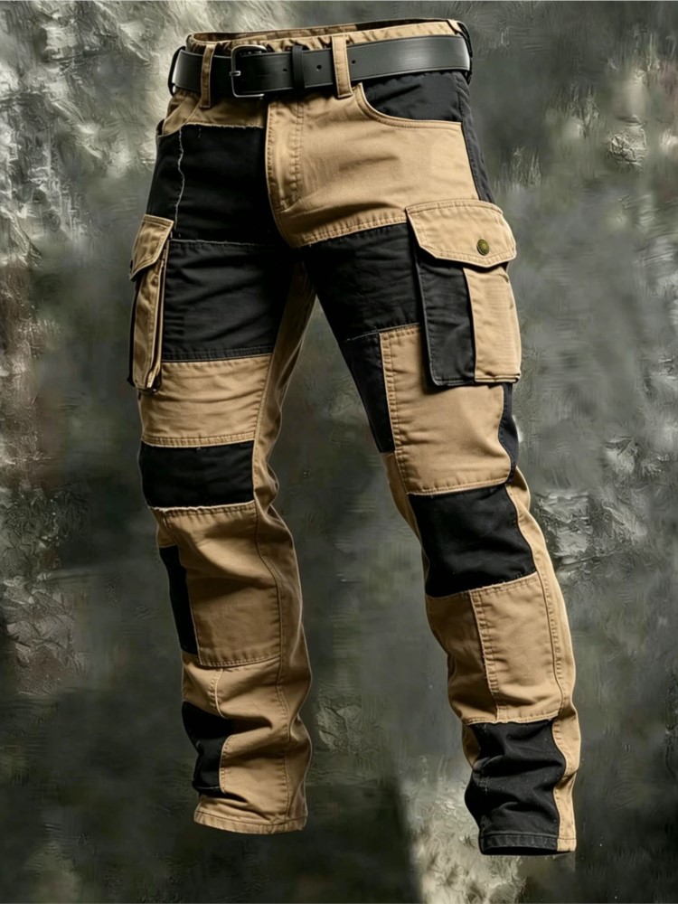 Summer Clothing Work - Cotton Men Cargo Pants Khaki Casual