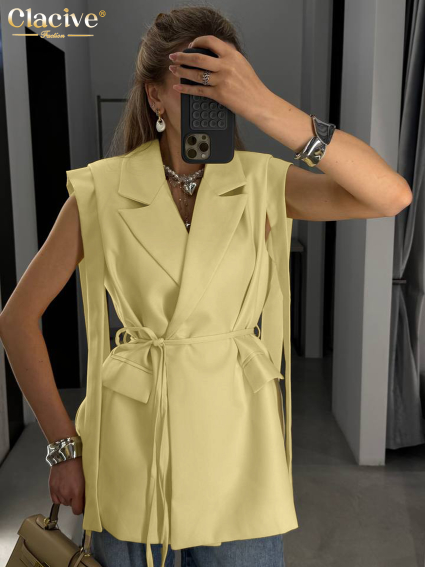 Yellow Summer Clothing - Clacive Fashion Loose Yellow Women's Shirt