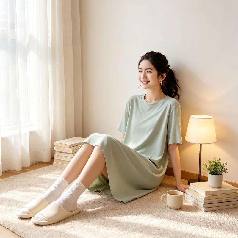 Summer Clothing Colors - Soft Breathable Smooth Fabric Nightgown Women