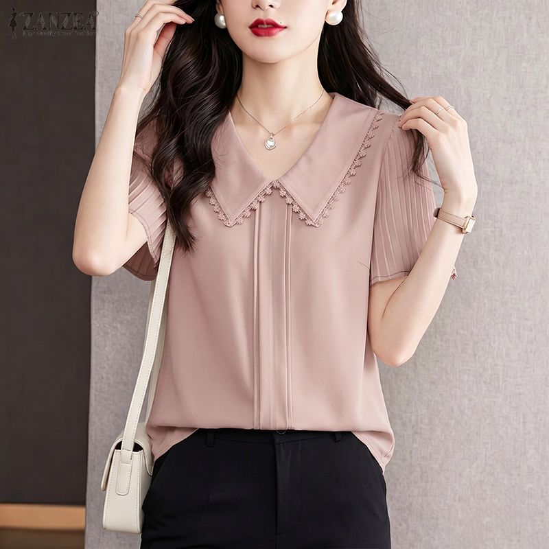Summer Clothing Work - 2026 ZANZEA Summer Elegant V Neck