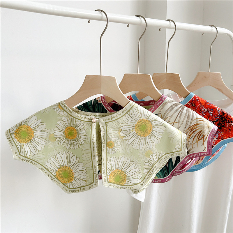 Off Shoulder Blouse - Fashion Floral Detachable Collars Shawls for