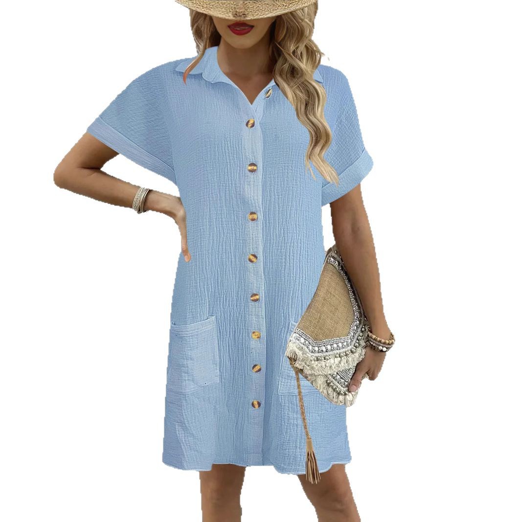 Summer Clothing Amazon - Cross-border Amazon spring new simple solid
