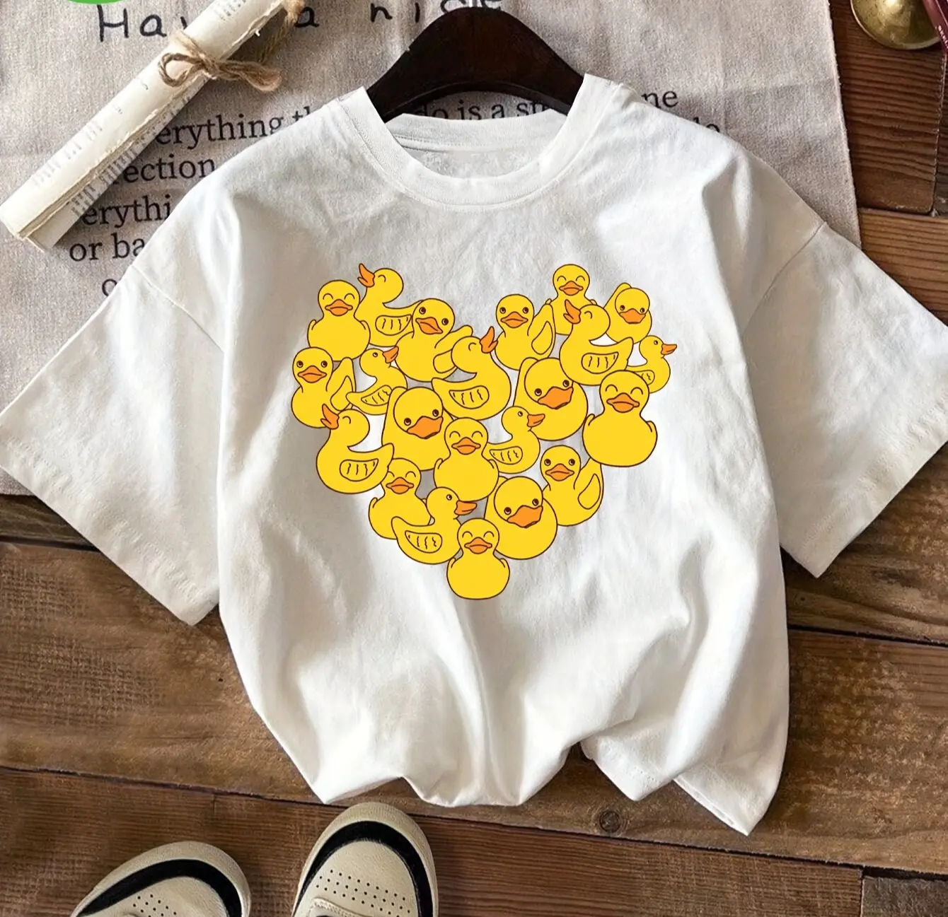 Yellow Summer Clothing - Women's Casual Short Sleeve Crew Neck
