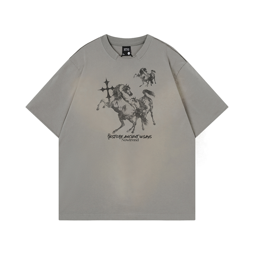 Summer Clothing Trends 2026 - Distressed Wash High Quality Short Sleeve