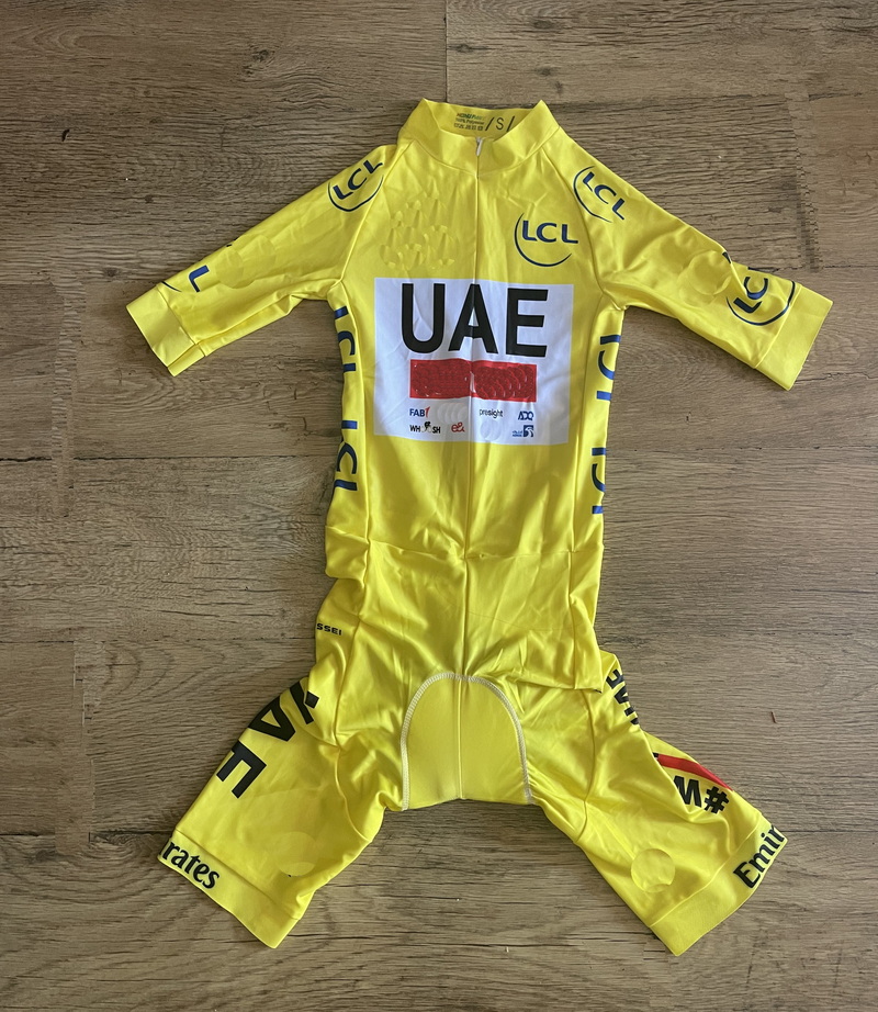 Yellow Summer Clothing - LASER CUT Skinsuit 2024 UAE TEAM