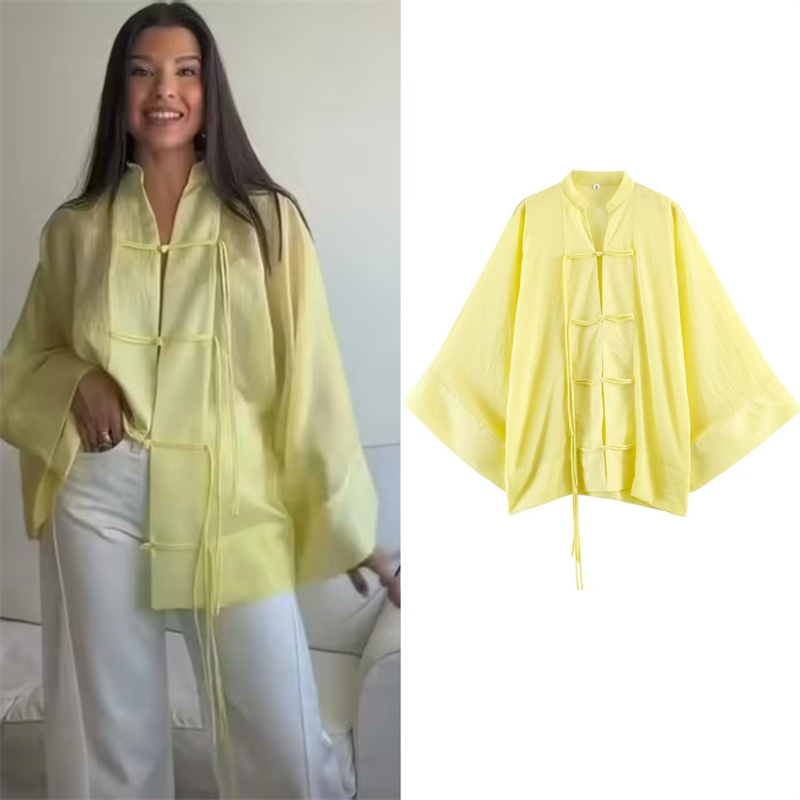 Yellow Summer Clothing - Women's Shirt 2026 Summer New Yellow