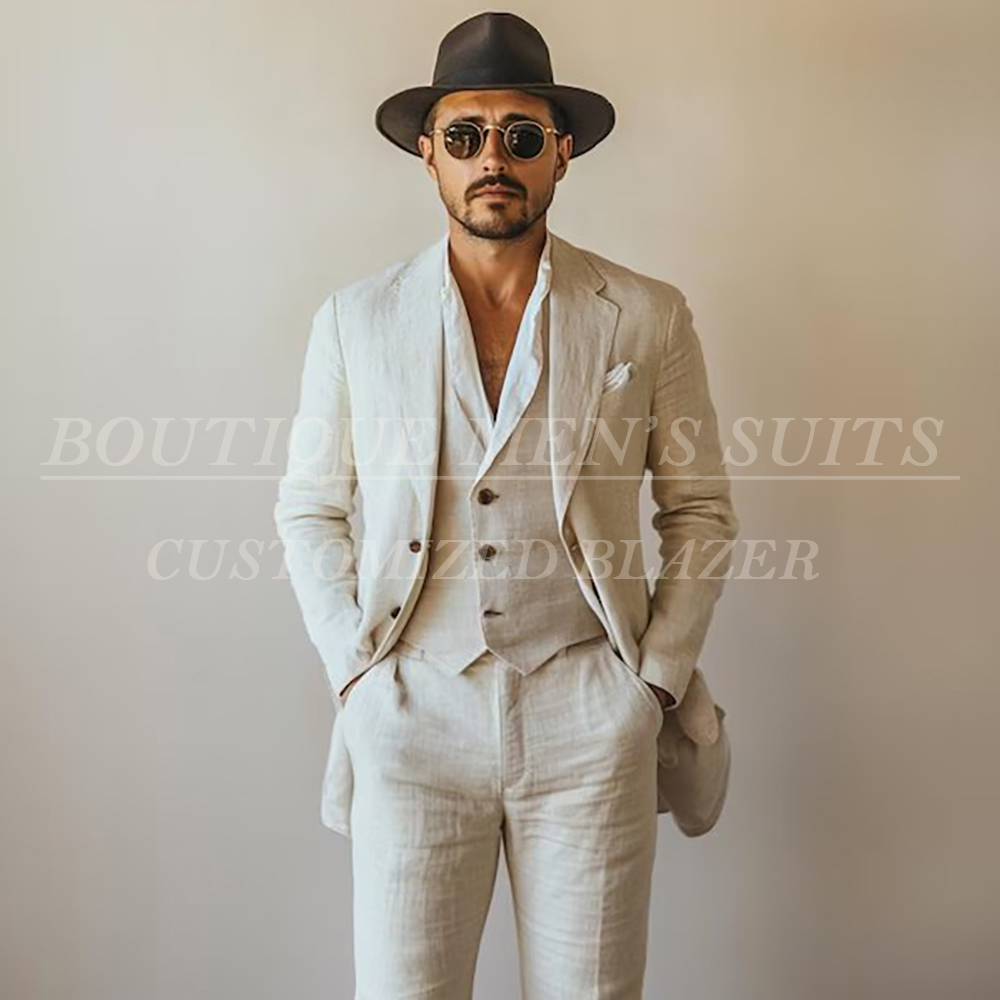 Summer Clothing Men Linen - Casual Summer Linen Men's Suits For
