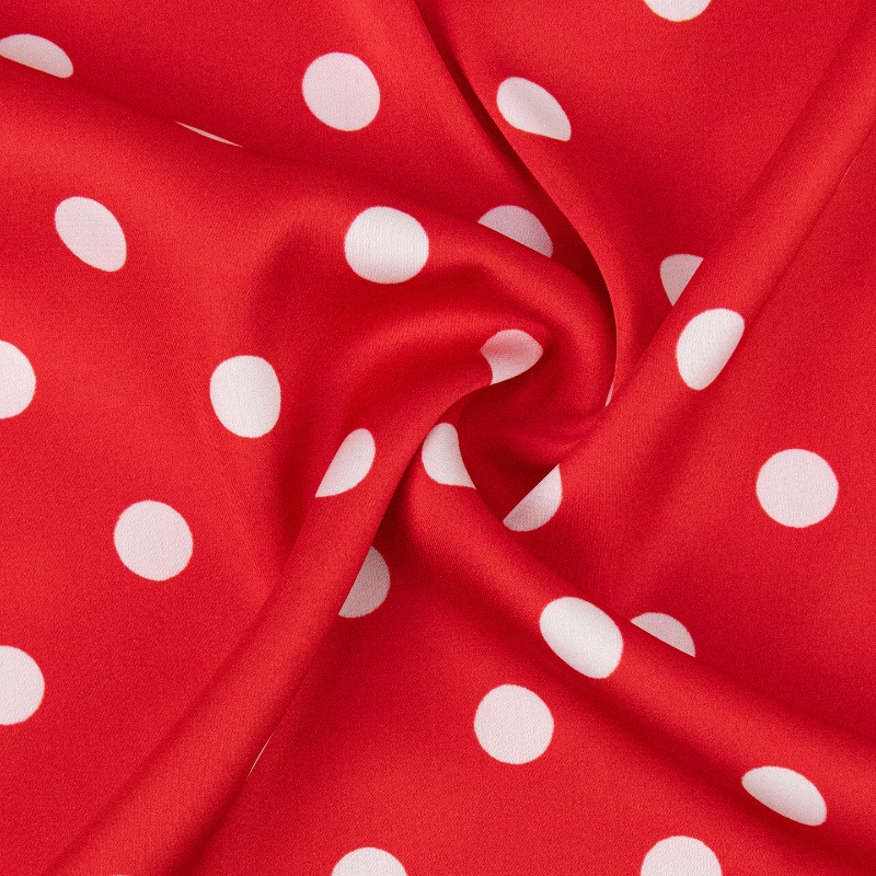 Colorful Polka Dot Satin Chiff - Soft Summer Yellow Clothing ulasan dan harga