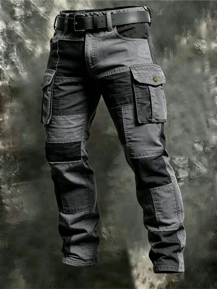 Cotton Men Cargo Pants Khaki C - Summer Clothing Work ulasan dan harga