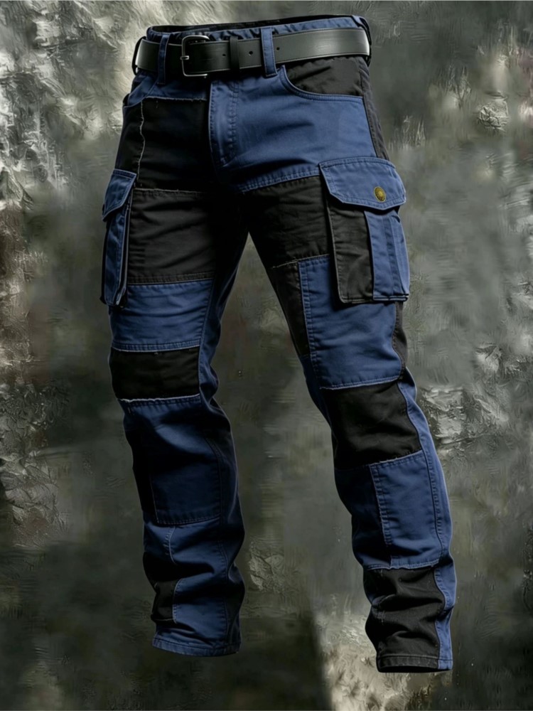 Cotton Men Cargo Pants Khaki C - Summer Clothing Work ulasan dan harga