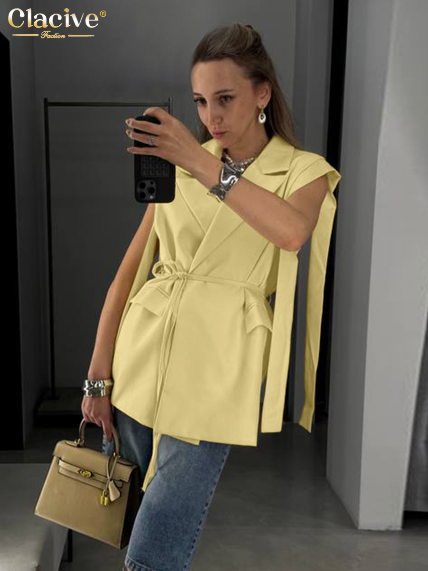 Clacive Fashion Loose Yellow W - Yellow Summer Clothing ulasan dan harga