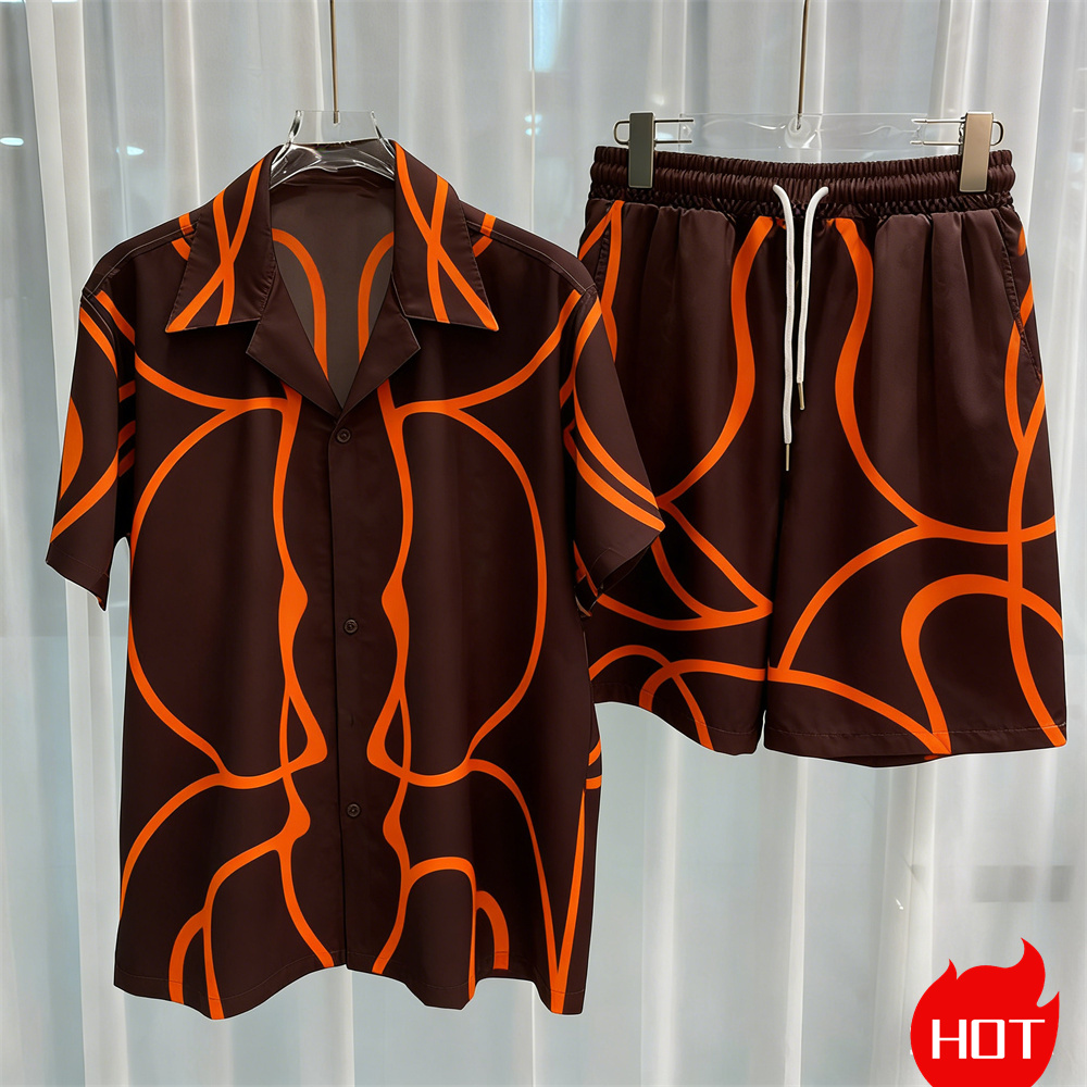 Digital printed men's set fash - Summer Clothing Trends ulasan dan harga