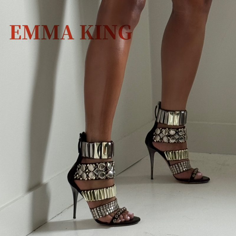 Black Embellished Ankle Strap  - Summer Holiday Clothing Women ulasan dan harga