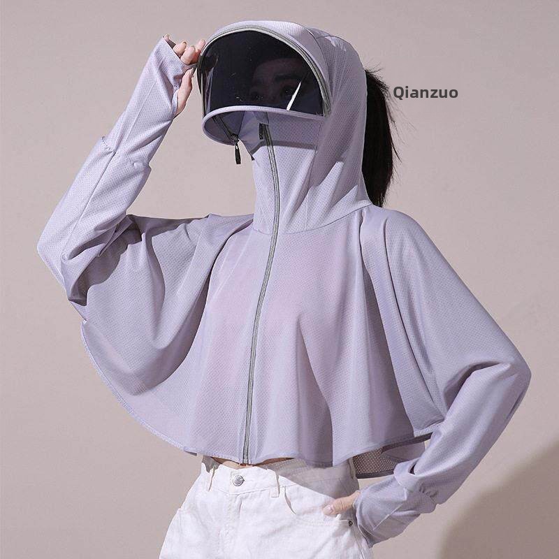 Ice Silk UV Protection Clothin - Summer Clothing Drive ulasan dan harga