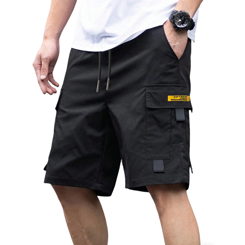 Summer Men's Solid Color Cargo - Summer Clothing Work ulasan dan harga