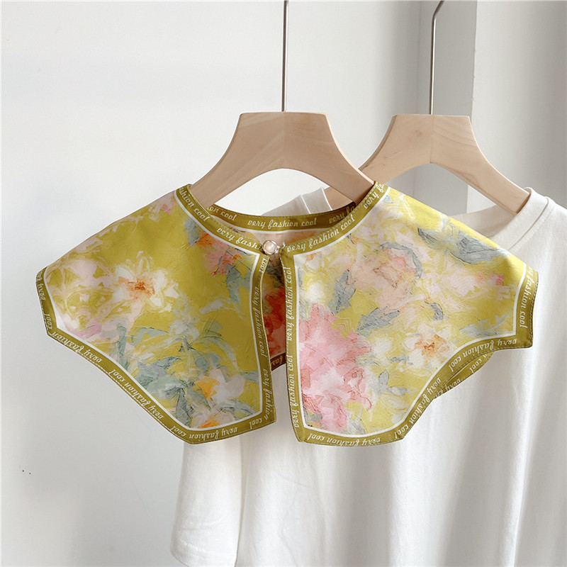 Fashion Floral Detachable Coll - Off Shoulder Blouse ulasan dan harga