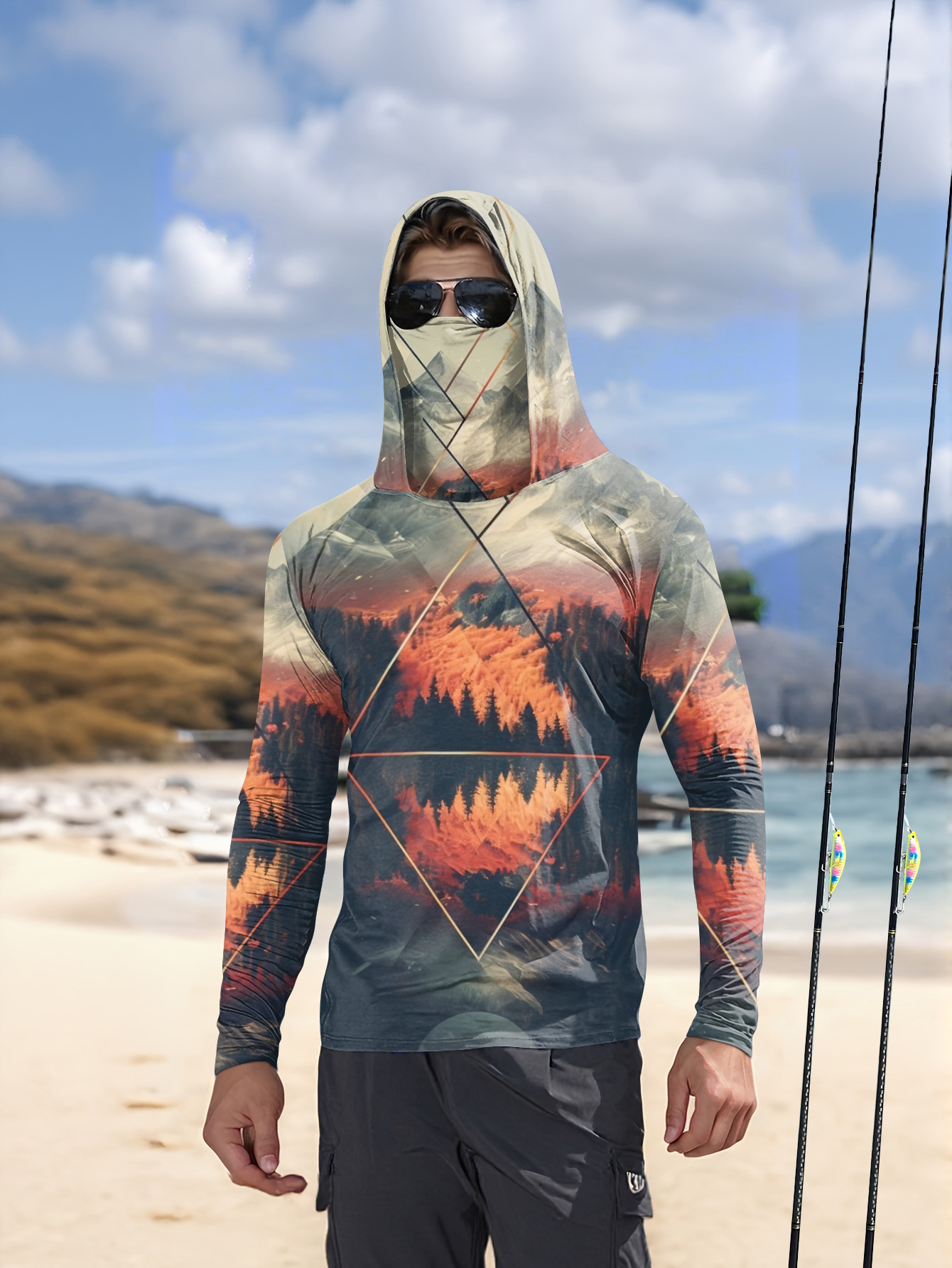 Outdoor Men's Fishing Hoodie B - Summer Clothing Trends ulasan dan harga