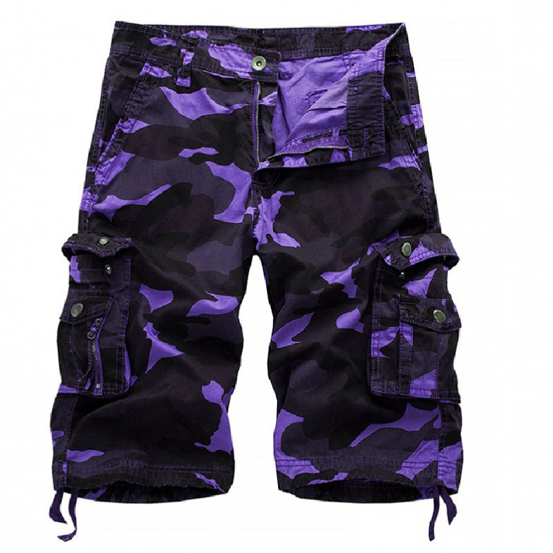 Men's Blue Camouflage Knee-len - Summer Clothing Work ulasan dan harga