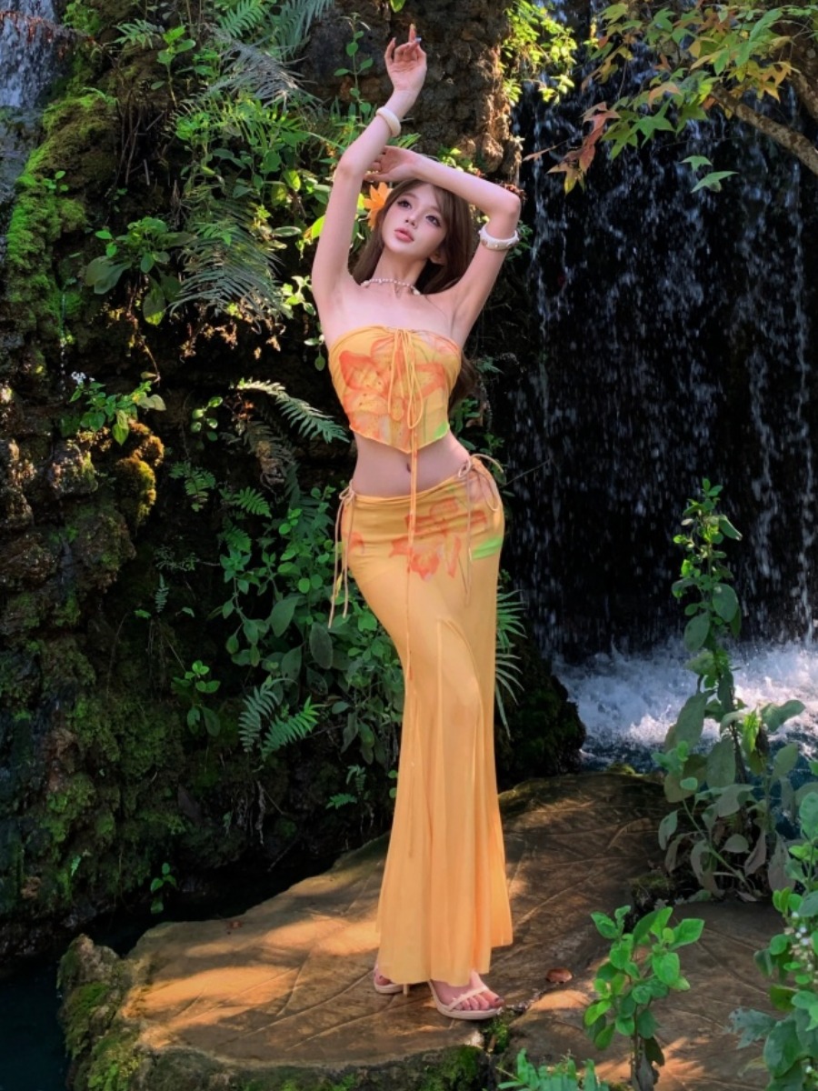 Island Vacation Yellow Tie-Dye - Soft Summer Yellow Clothing ulasan dan harga