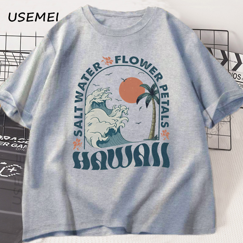 Hawaii Beach T-Shirt Ocean Bea - Summer Vibes Clothing Men ulasan dan harga