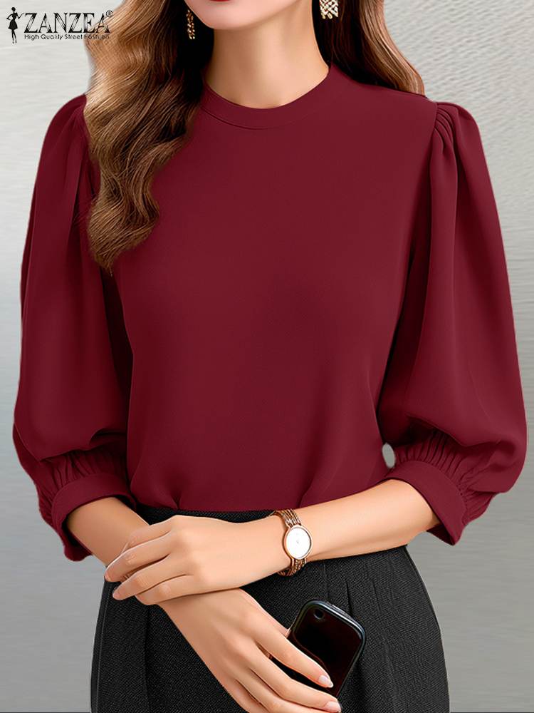ZANZEA Fashion OL Work Shirt W - Summer Clothing Work ulasan dan harga
