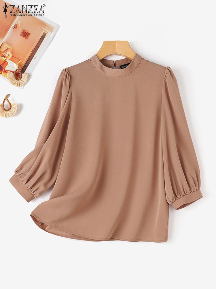 ZANZEA Fashion OL Work Shirt W - Summer Clothing Work ulasan dan harga