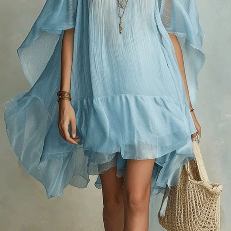 Women A-Line Solid Mini Dress  - Summer Holiday Clothing Women ulasan dan harga