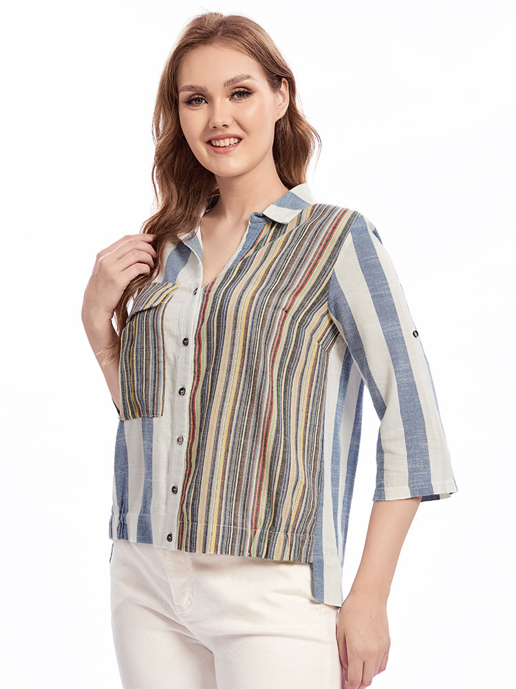 Womens plus size woven lapel s - Summer Clothing Colors ulasan dan harga