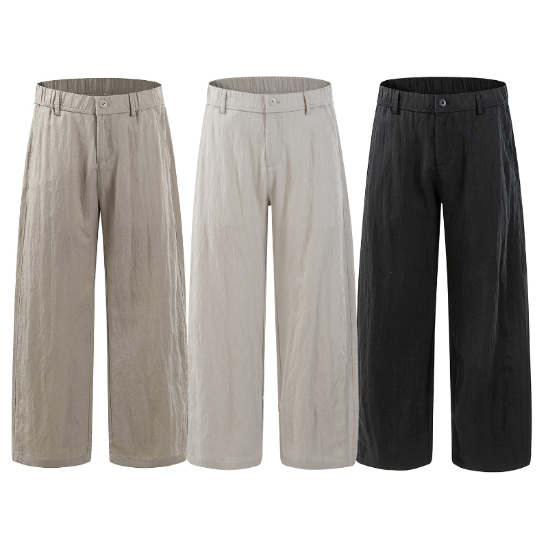 2026 Spring Summer New Thin Ly - Summer Clothing Men Linen ulasan dan harga