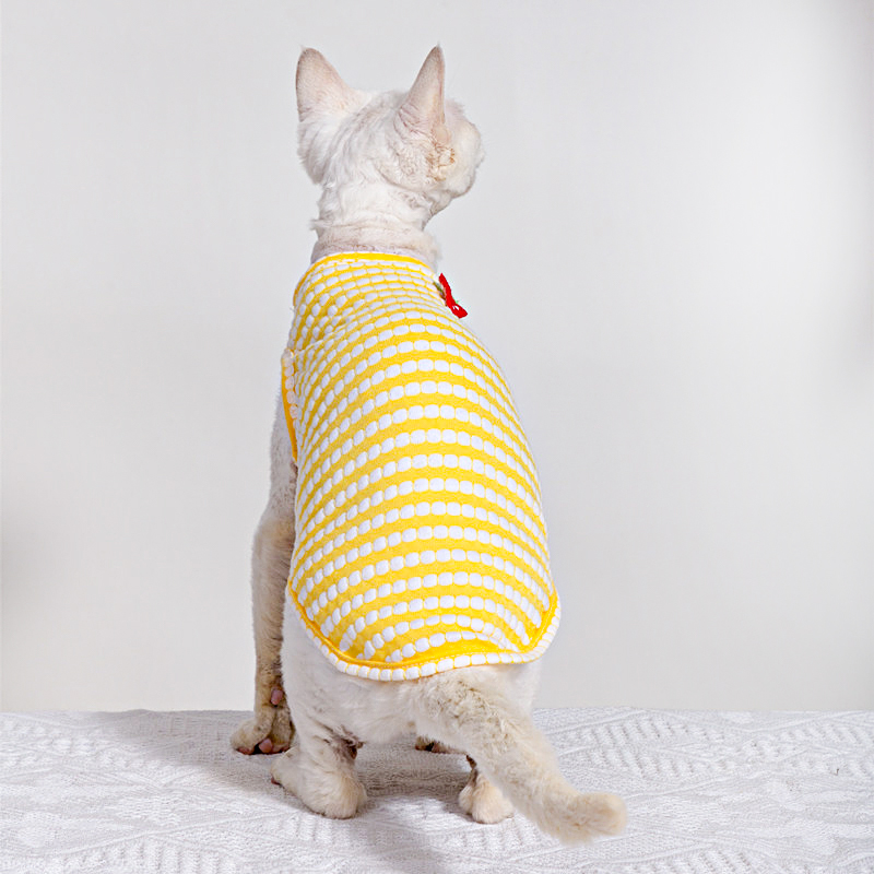 Summer T-Shirt for Sphynx Cat  - Soft Summer Yellow Clothing ulasan dan harga