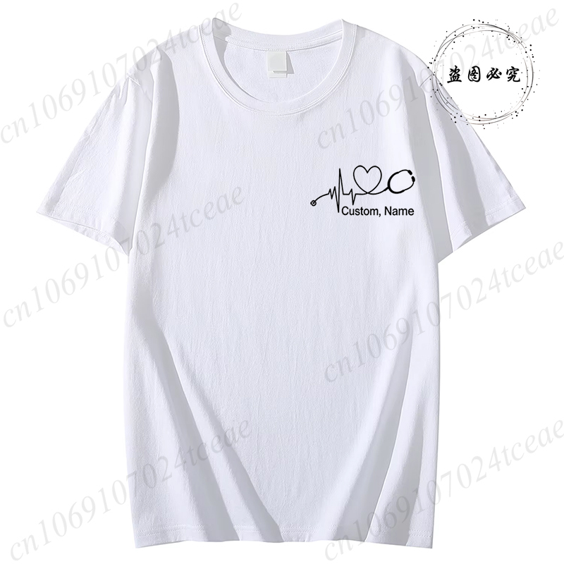 Custom Name Nurse Shirt Stetho - Summer Clothing Name ulasan dan harga