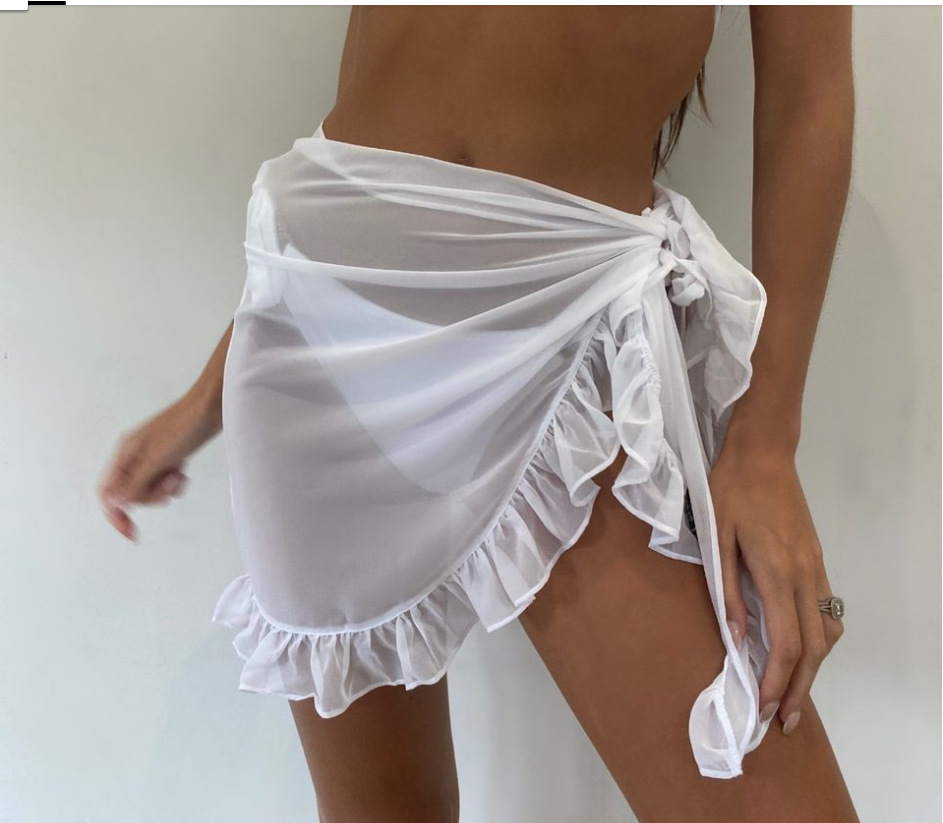 6 Colors Ruffle Bikini Cover U - Summer Clothing Colors ulasan dan harga