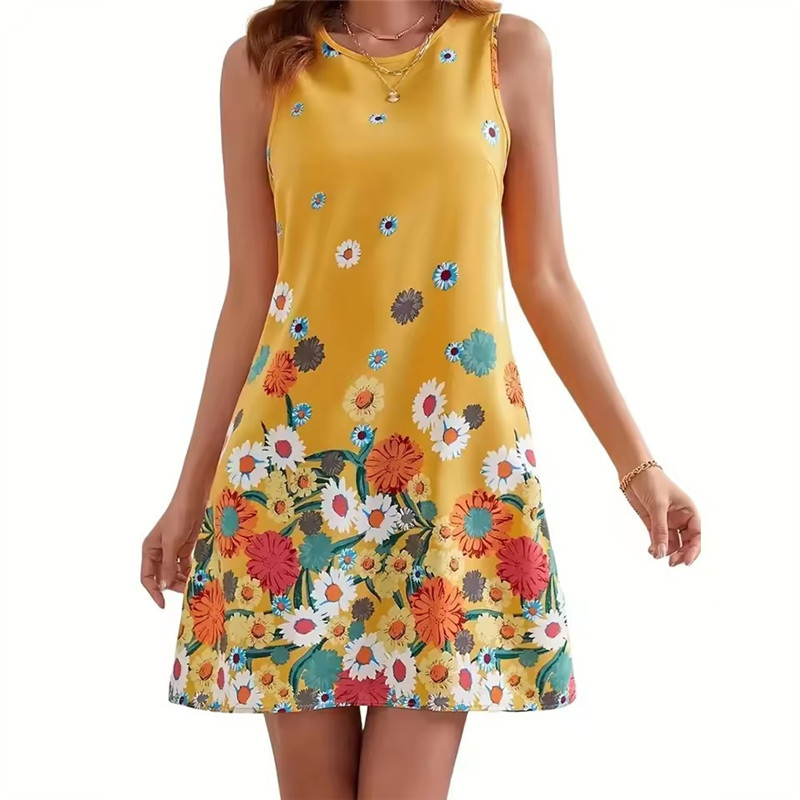 Yellow Floral Dress Women Slee - Soft Summer Yellow Clothing ulasan dan harga