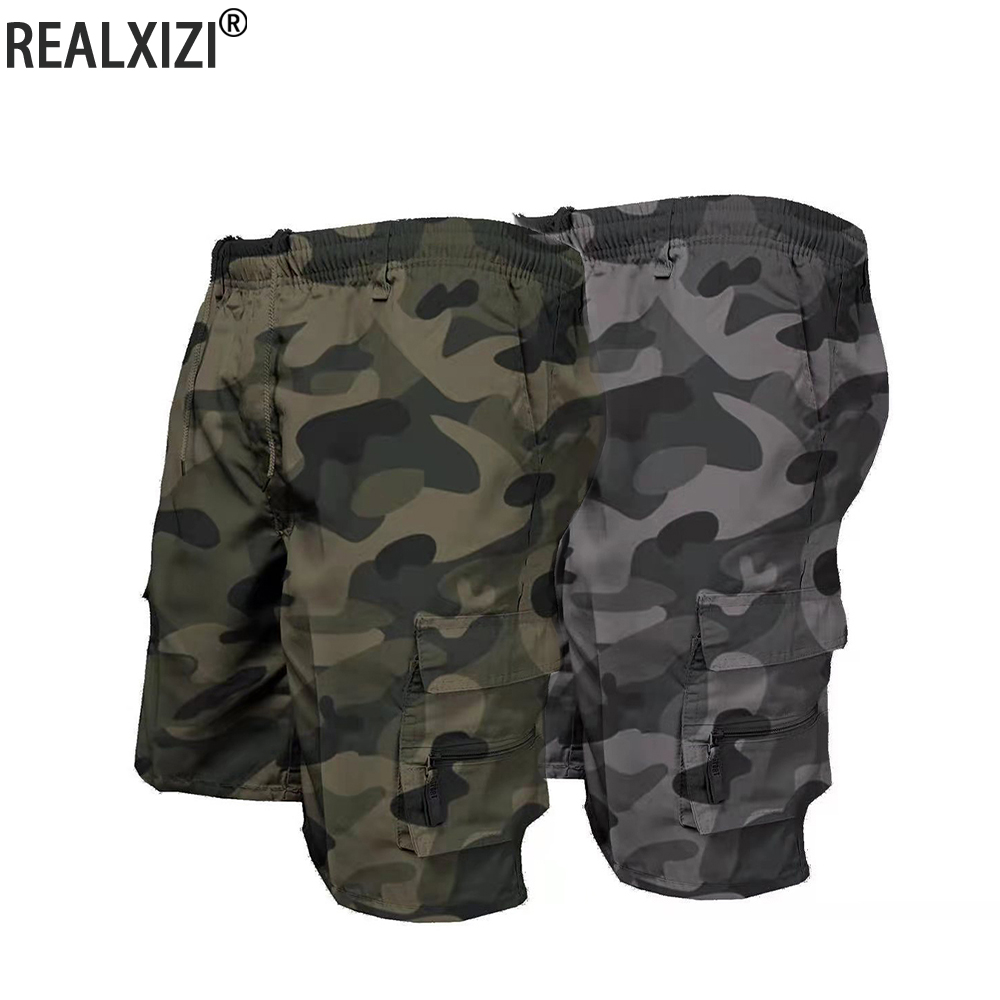 Men's Camouflage Cargo Shorts  - Summer Clothing Work ulasan dan harga