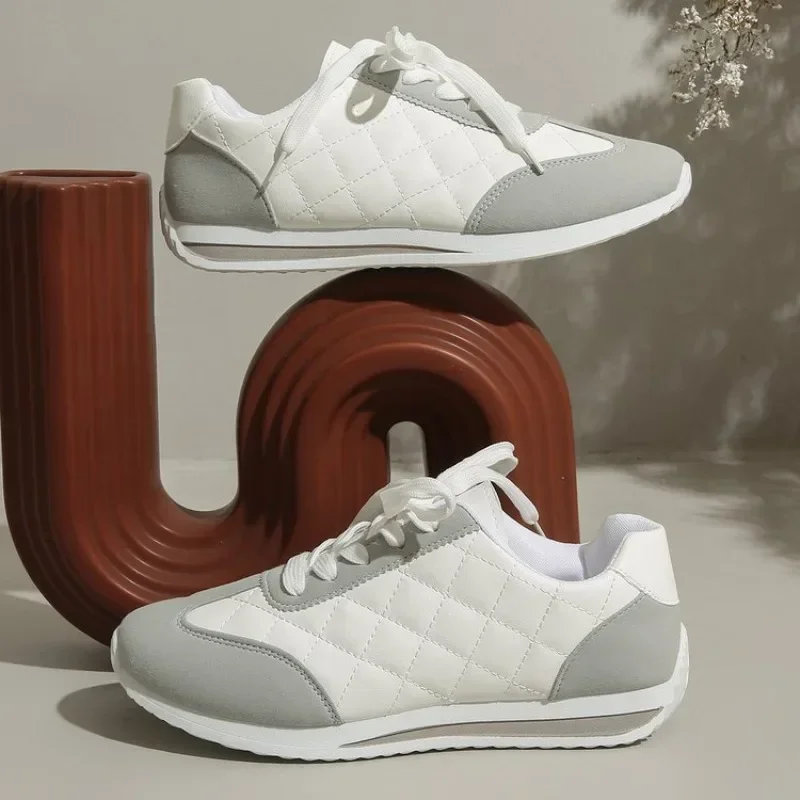 Women Quilted Lace-up Sneakers - Summer Quilt ulasan dan harga