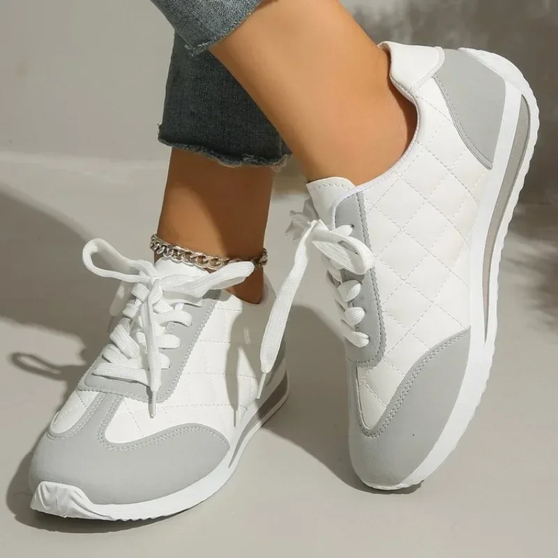 Women Quilted Lace-up Sneakers - Summer Quilt ulasan dan harga