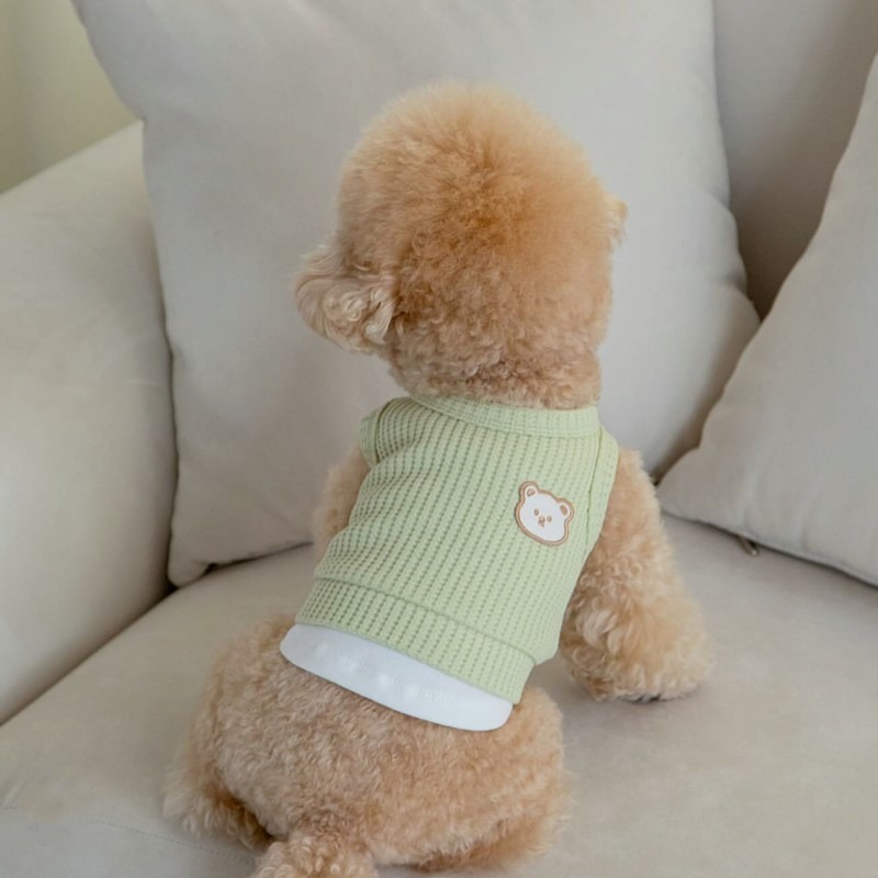 Yellow Waffle Pet Clothes Summ - Soft Summer Yellow Clothing ulasan dan harga