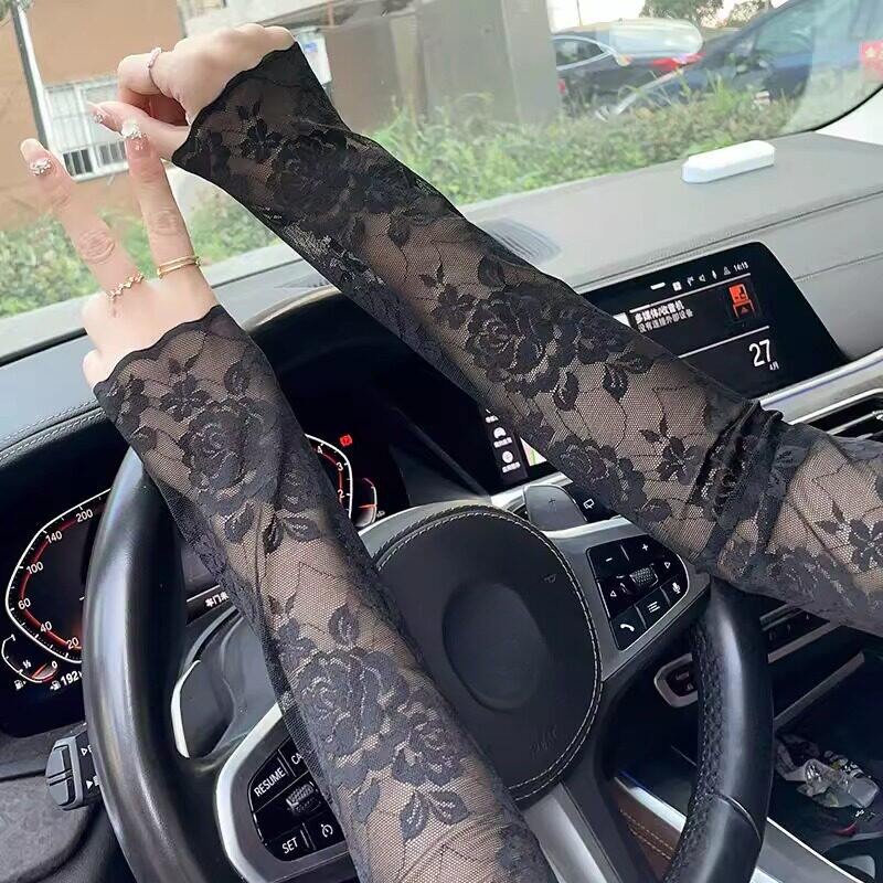 Women's Lace UV Protection Ice - Summer Clothing Drive ulasan dan harga