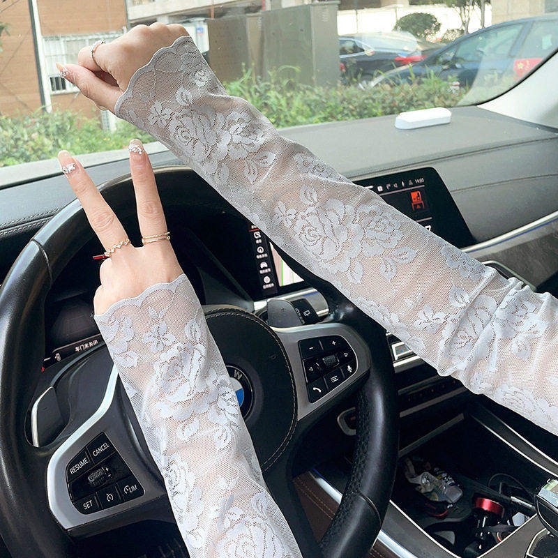 Women's Lace UV Protection Ice - Summer Clothing Drive ulasan dan harga