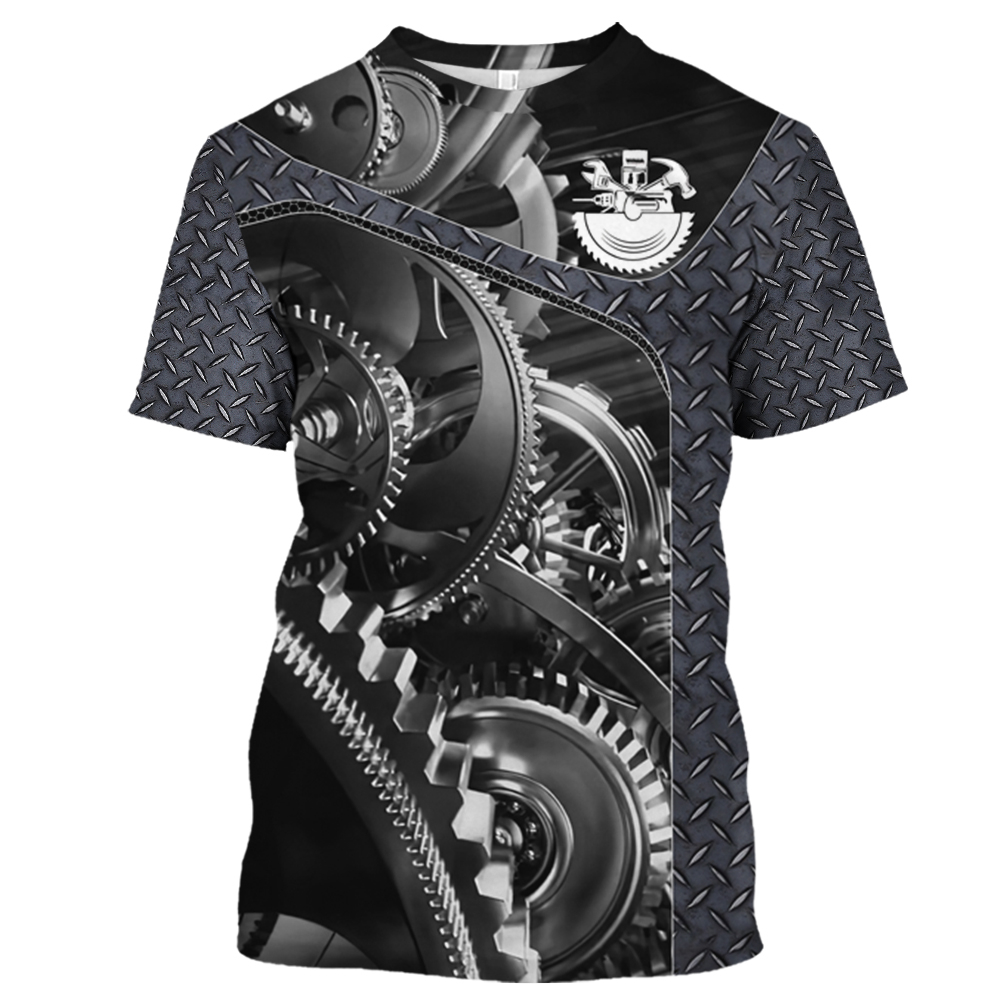 Vintage T-Shirt Mechanic 3D Pr - Summer Clothing Name ulasan dan harga