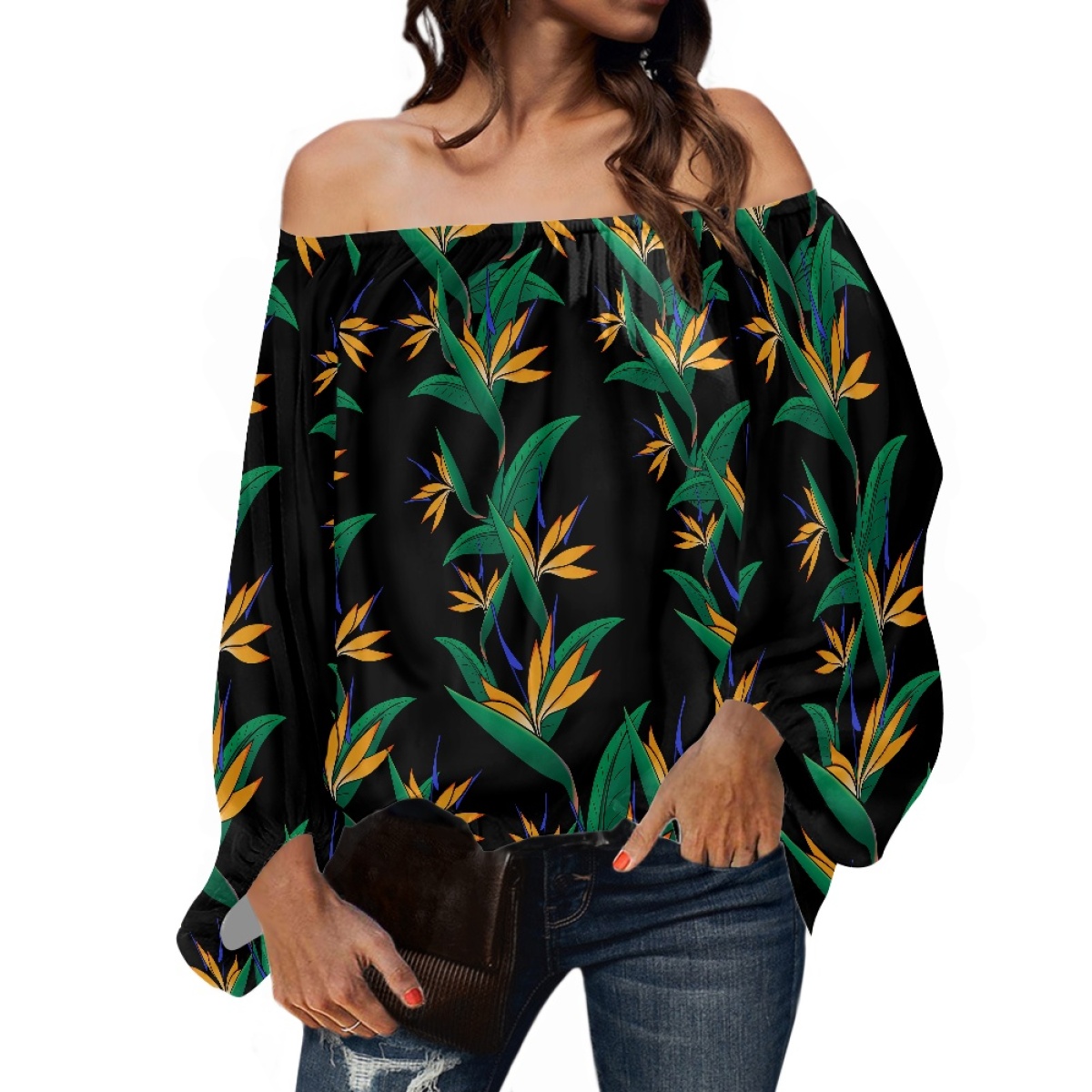 Polynesian Tribal Clothing Sam - Off Shoulder Blouse ulasan dan harga