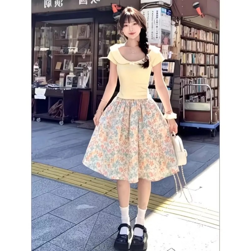 Japan Korean Women Sweet Slim  - Japan Summer Clothing Women ulasan dan harga