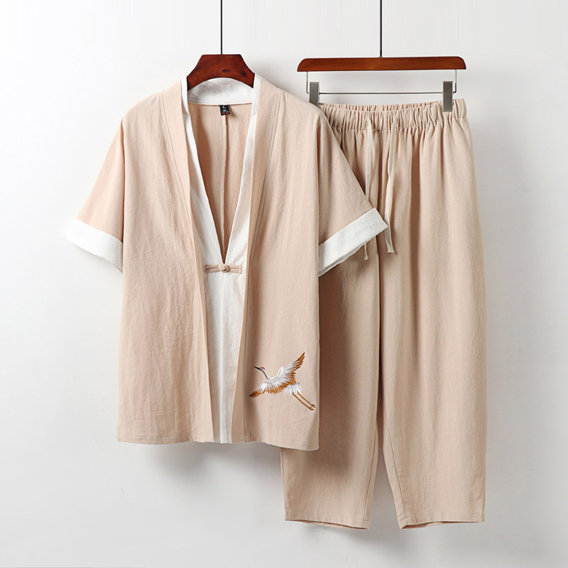 Men's Plus Size Clothing Big T - Summer Clothing Men Linen ulasan dan harga