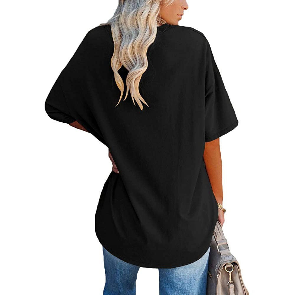 Women's Loose V-Neck Top Sprin - Summer Clothing Amazon ulasan dan harga