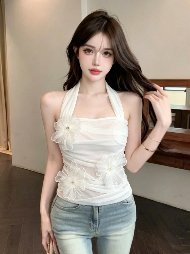Korean Style Heavy Work 3D Flo - Summer Clothing Work ulasan dan harga