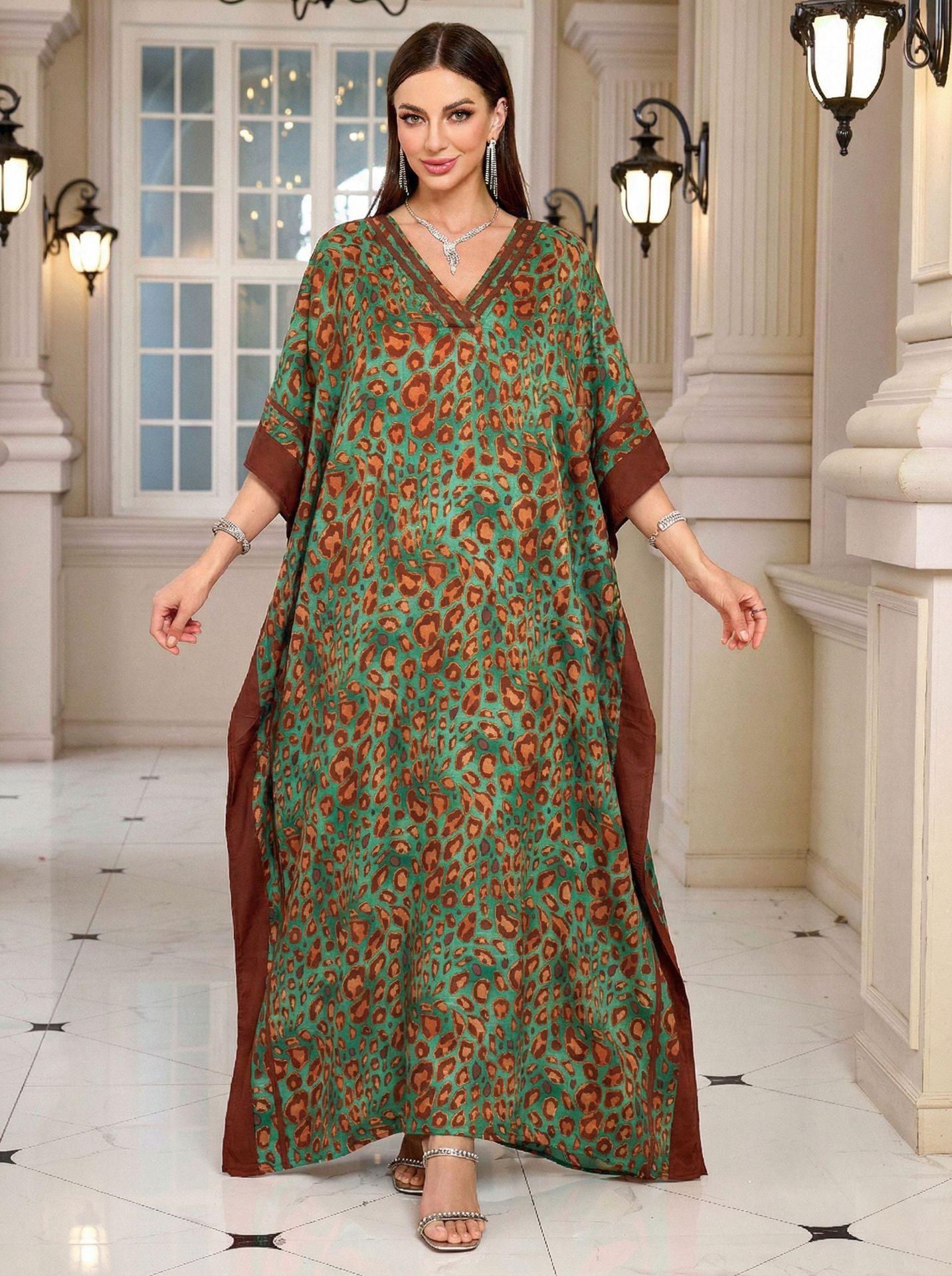 Beach Kaftans for Women Leopar - Summer Clothing Colors ulasan dan harga