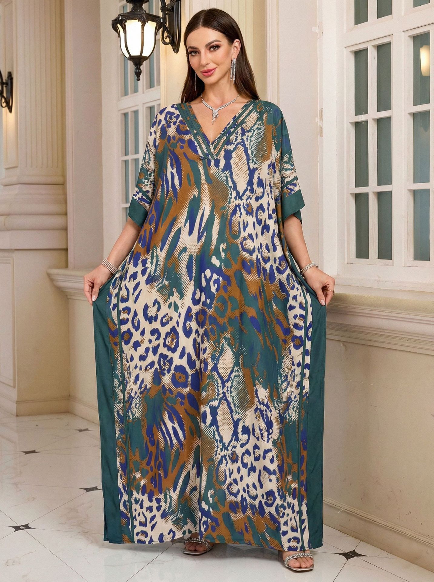 Beach Kaftans for Women Leopar - Summer Clothing Colors ulasan dan harga