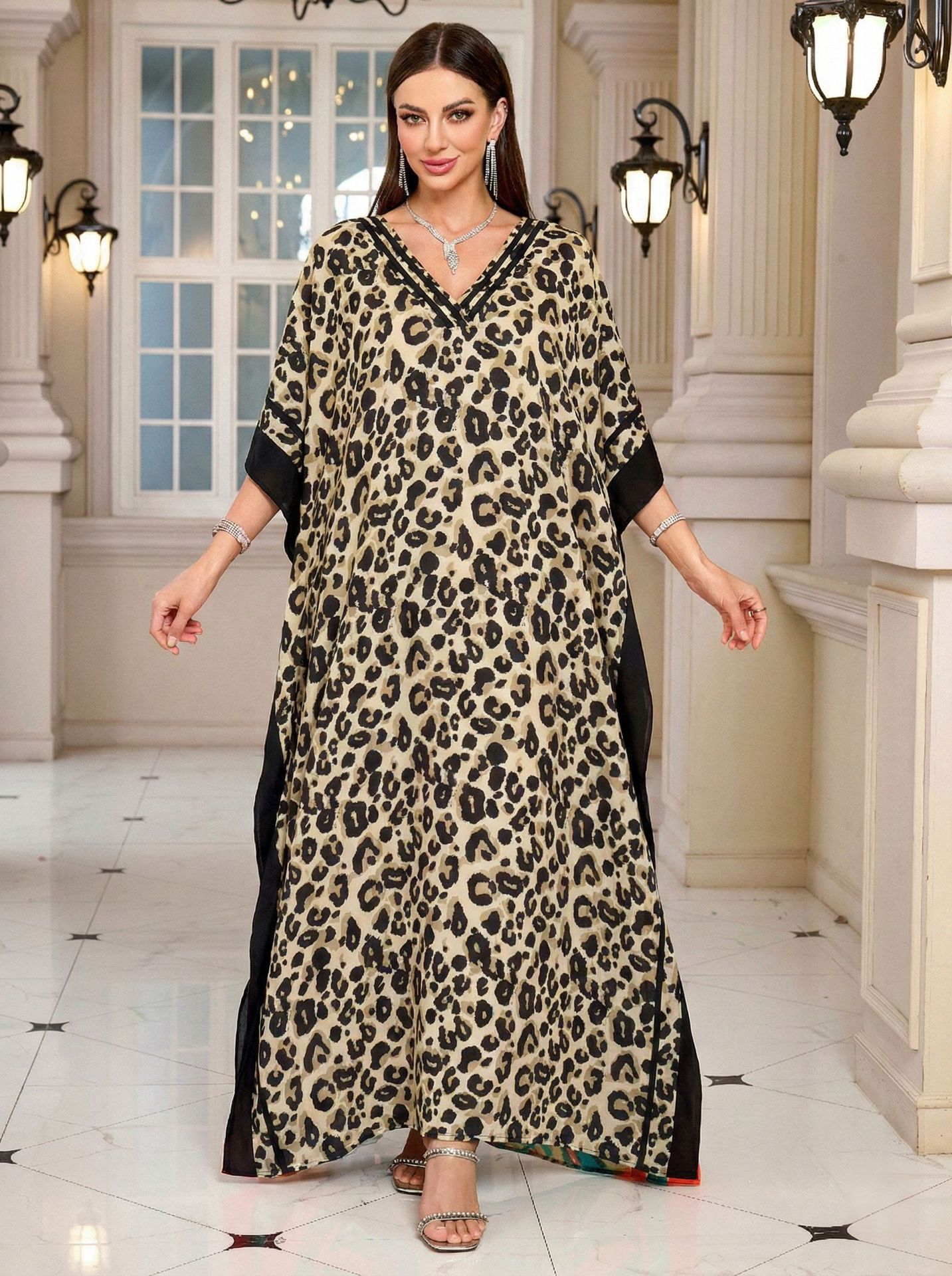 Beach Kaftans for Women Leopar - Summer Clothing Colors ulasan dan harga