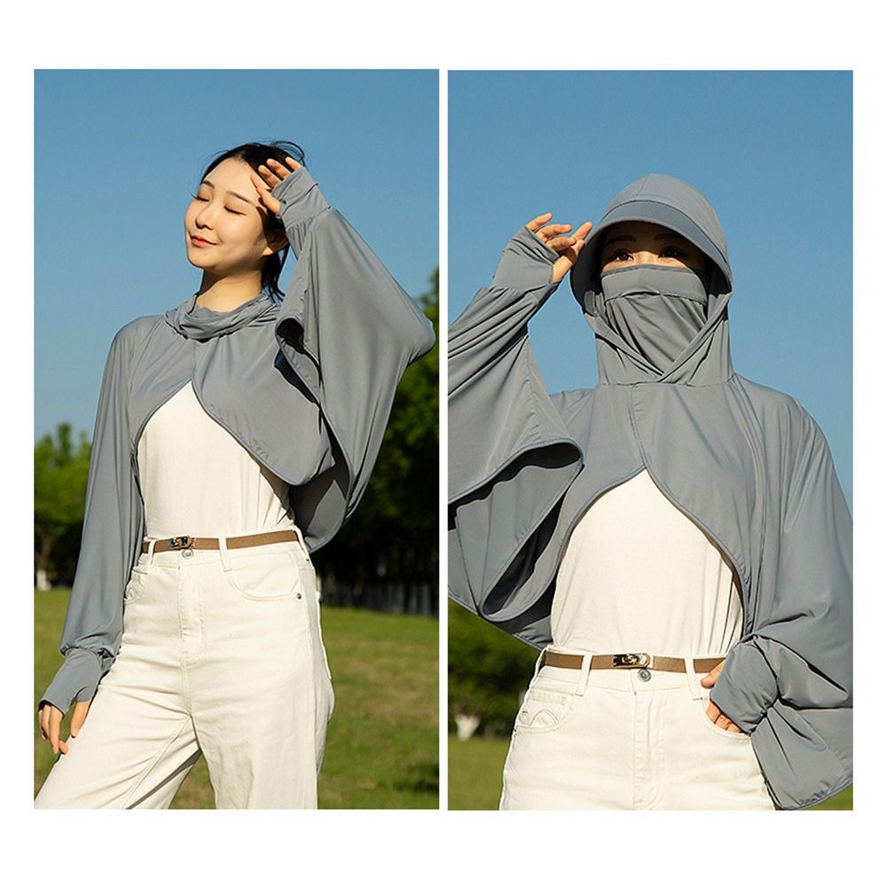 Ice Silk Sunscreen Shawl Long  - Summer Clothing Drive ulasan dan harga