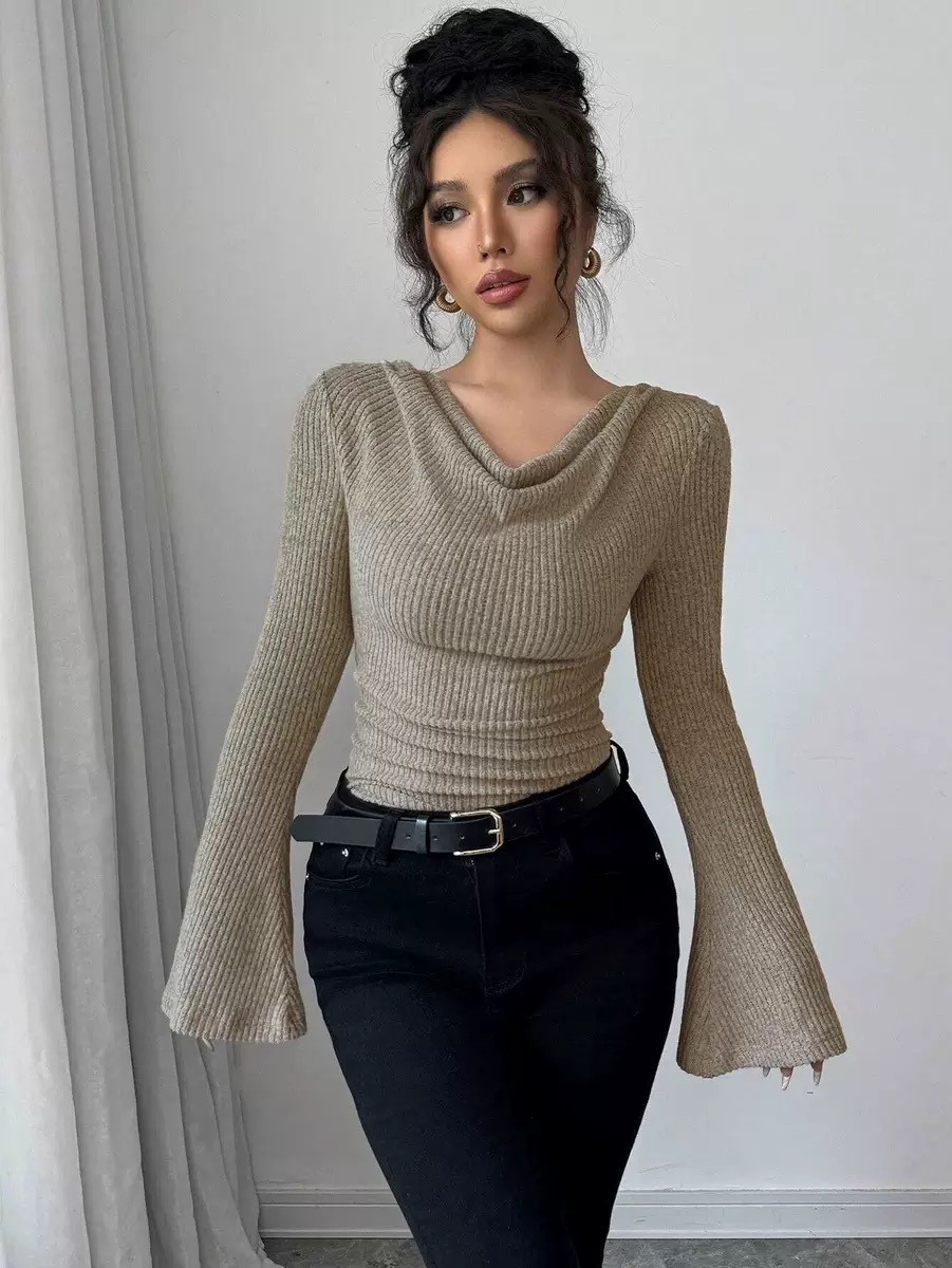 Women Blouse Off Shoulder Cowl - Off Shoulder Blouse ulasan dan harga